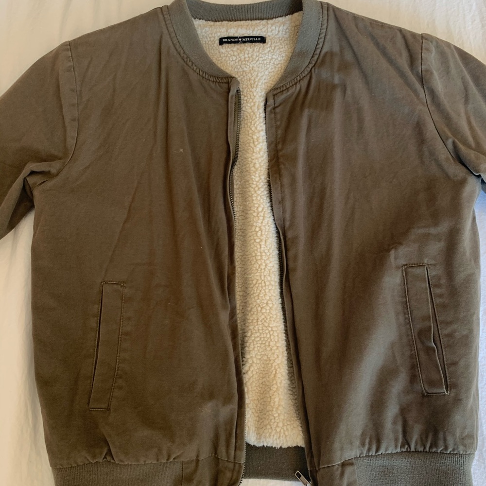Olive Green Bomber Jacket